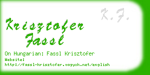 krisztofer fassl business card